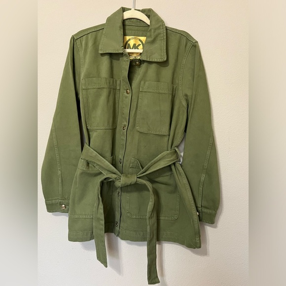 G - Michael Kors Olive Green Trench Coat - Picture 1 of 6